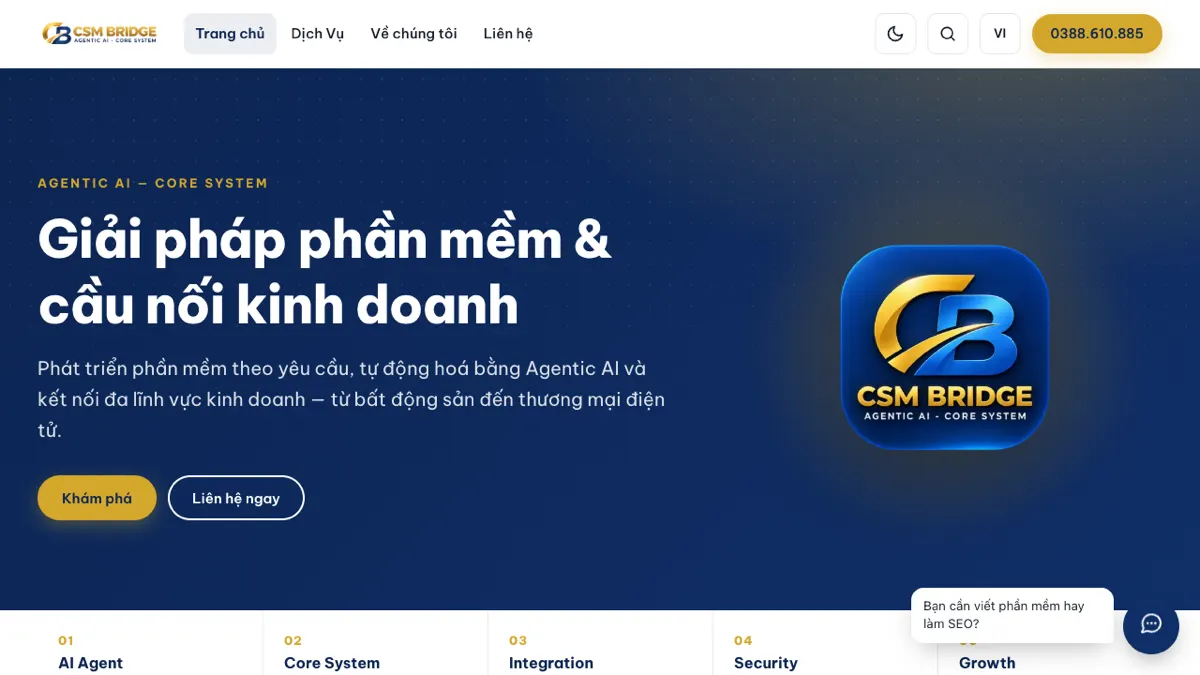 Website chuẩn SEO ba ngôn ngữ Việt – Anh – Trung, có sáng/tối