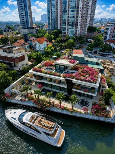 Biệt Thự Sông Bến Du Thuyền GIÀNH CHO KHÁCH MẠNG THUỶ ☺️Sông Sài Gòn View Thăng Hạng Cảm Xúc- Nguyê